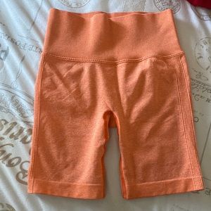 Orange Workout Scrunch Shorts